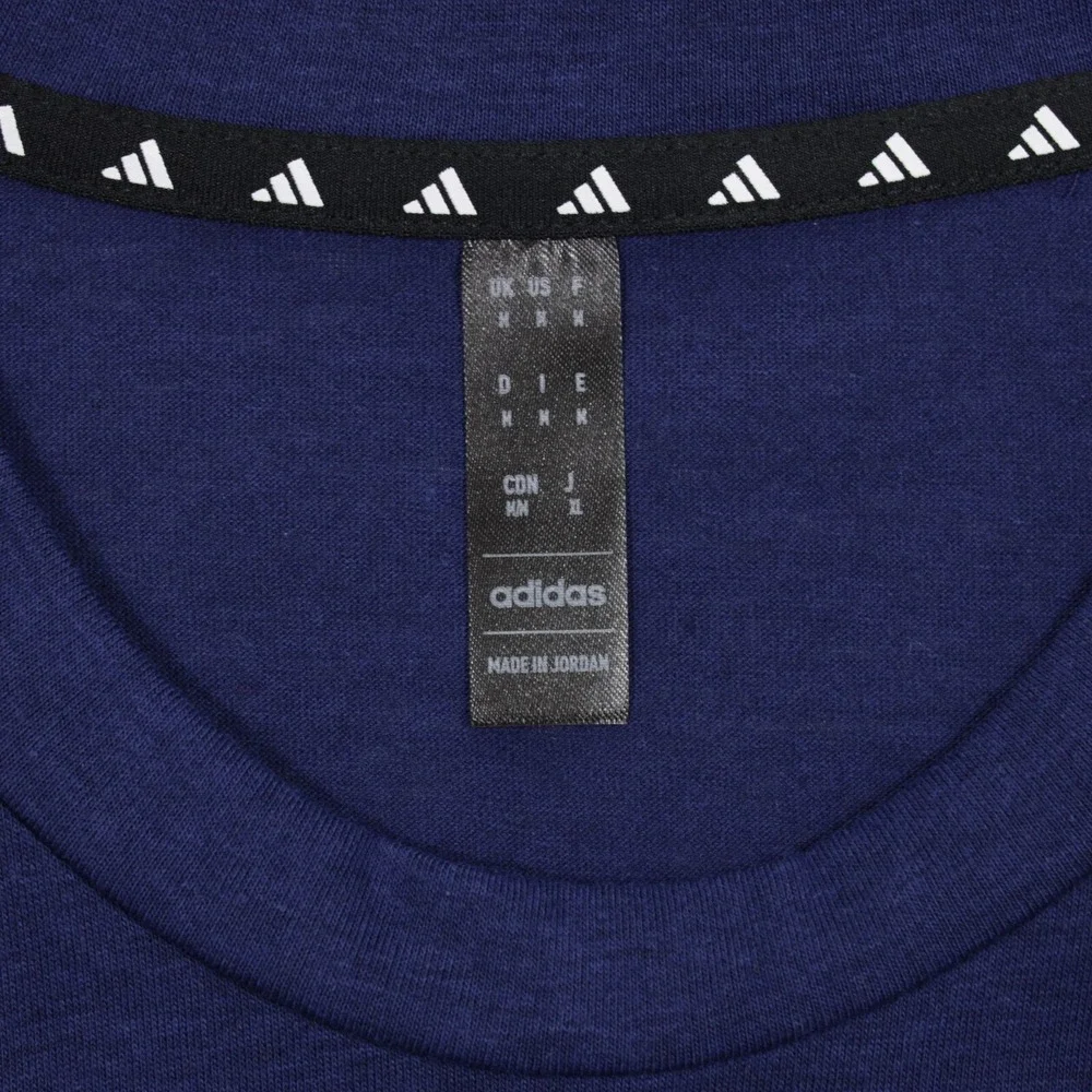 Adidas Men's Crew Neck Short Sleeve Feel Ready Training Tee Dark‎ Blue Size M - Picture 8 of 8